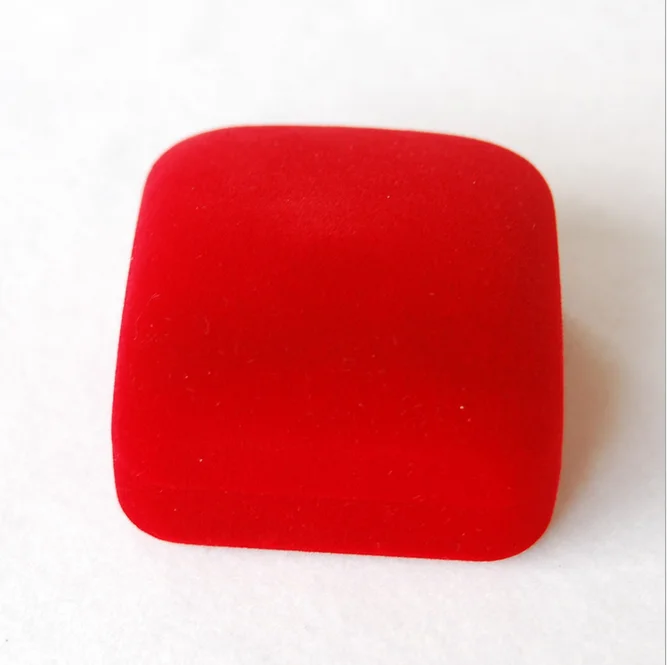 Элегантный подарочный футляр для ювелирных изделий, красный бархатный футляр для колец, 55*59*37 мм