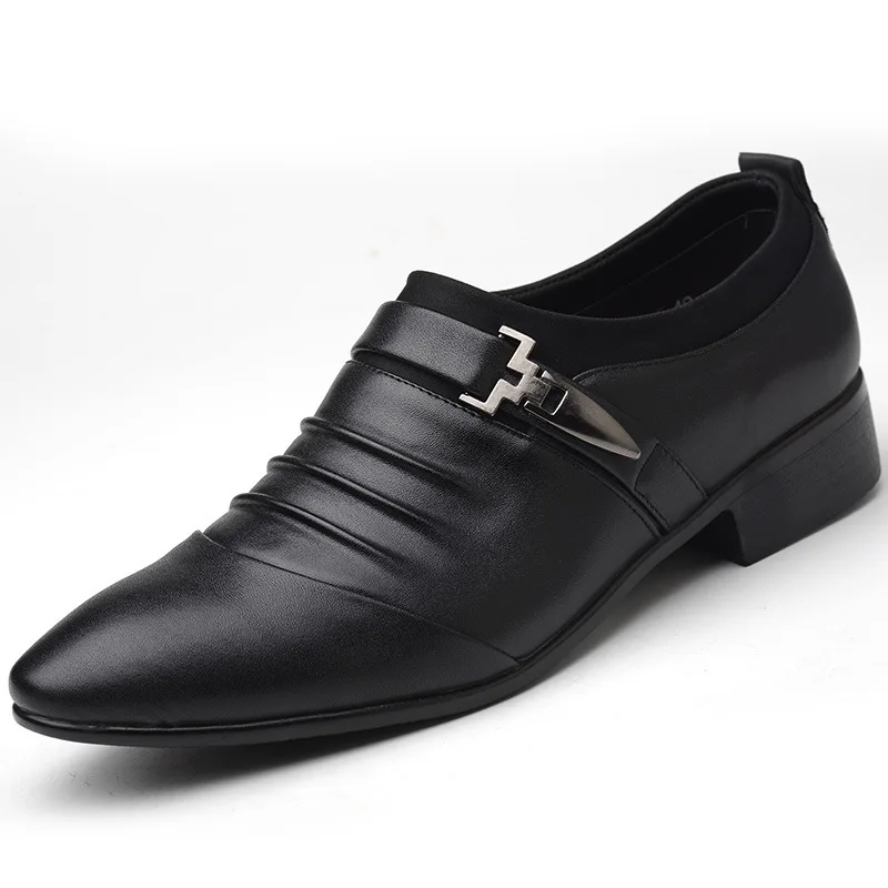 Factory Supplying men italian men dress casual office leather shoes