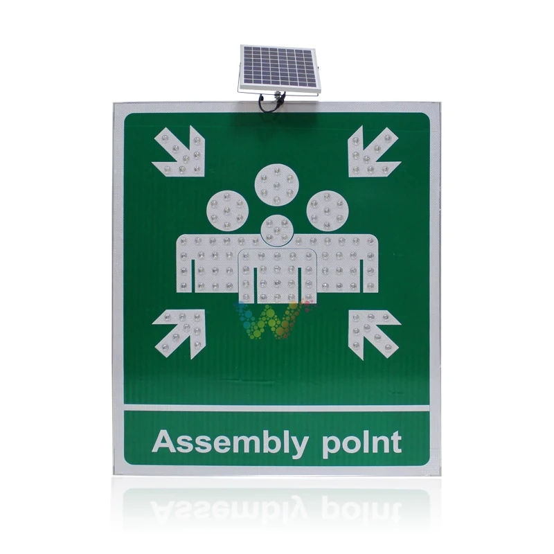 10 Years Factory LED flashing road warning signboard solar traffic signs