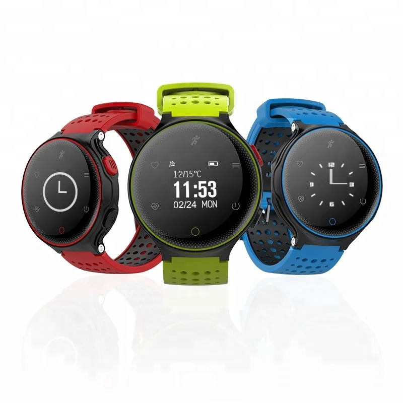 Waterproof Sports Touch Screen X2 Smart Watch for Blood Pressure and Heart Rate Monitor