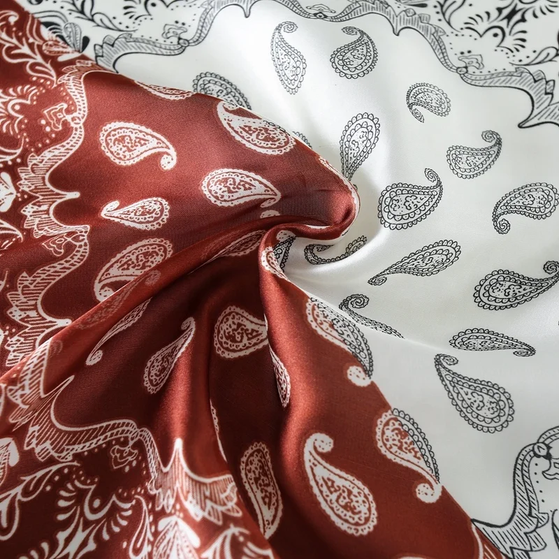 Fancy two tone neck bag satin square women s scarf