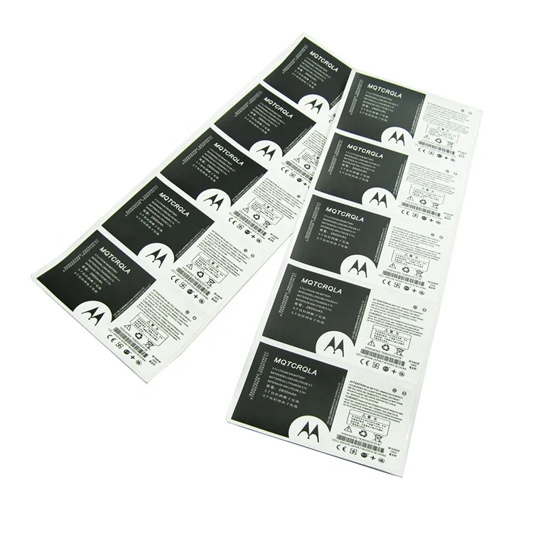 Wholesale Waterproof Printed Roll Foil Stamp Electronic Products Adhesive Sticker Labels