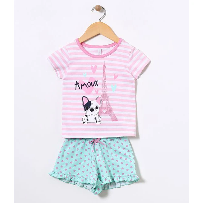 Оптовая продажа, OEM хлопковые Пижамные комплекты, одежда для сна для девочек для детей