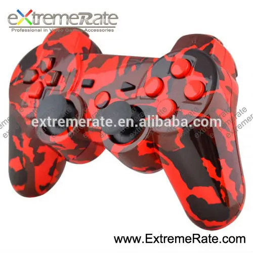 окунутый красный камуфляжа камуфляж беспроводной процессор контроллер для ps3 ёилья с полным комплектом мод кнопка комплектов