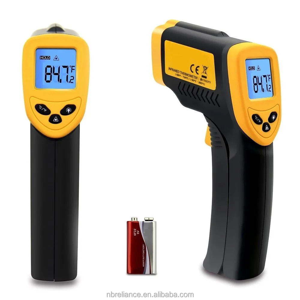 Digital Surface Heat Temperature Temp Gun Measuring Up to 1022F degree Laser IR Infrared Thermometer for Industry