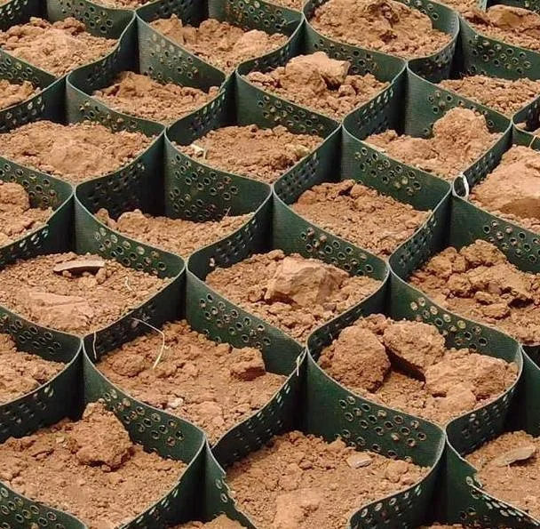 geocell lattice height 5-20  price hdpe geocell plastic gravel grid