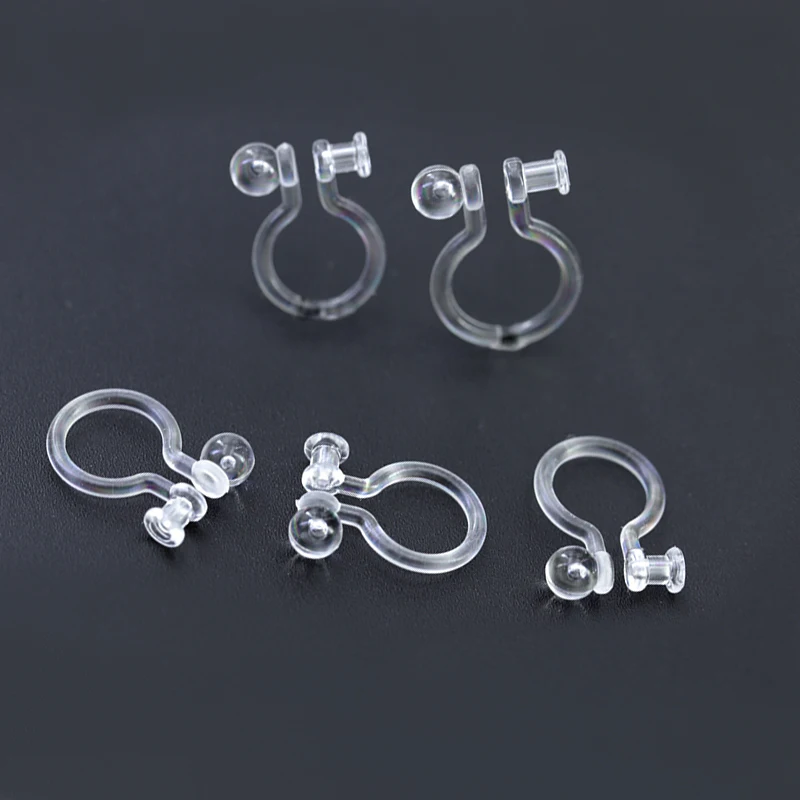 Japanese style invisible plastic earrings accessories enlarged version resin ear clip 0.75mm hole