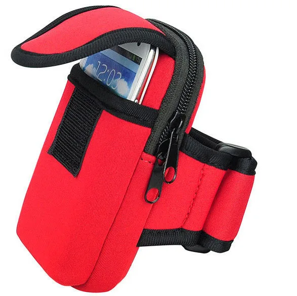 wholesale custom logo waterproof neoprene outdoor sport running mobile phone arm running bag