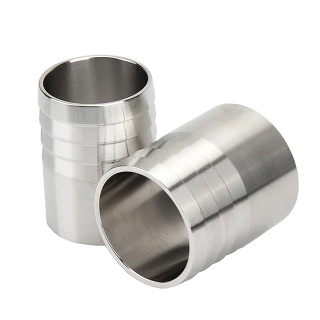 KQ Sanitary Stainless Steel SS 304 316 Pipe Fittings Bsp/Npt Weld Hose Barb Connector Hose Nipple