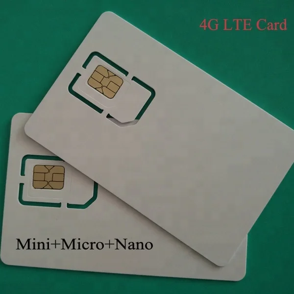 
2G 3G 4G Blank PVC Programmable Printing SIM Cards 