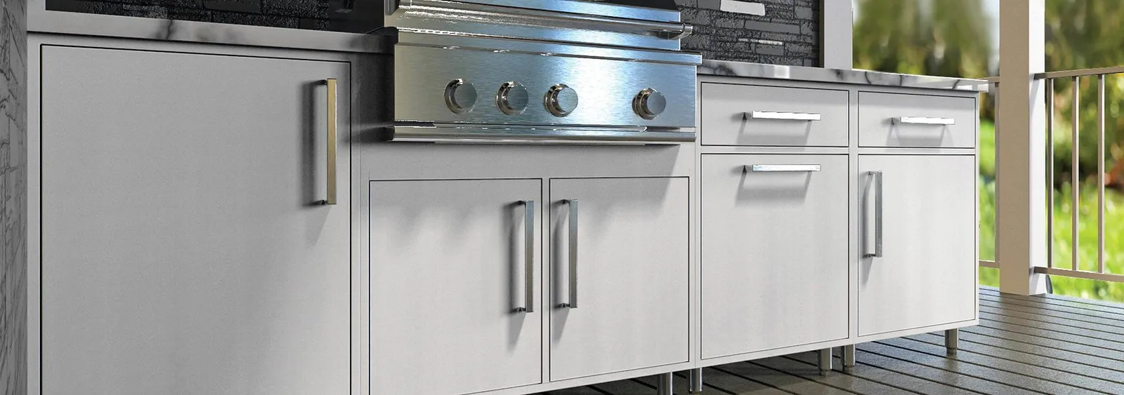 Hangzhou Vermont New Model Modular stainless steel outdoor kitchen cabinet on sale