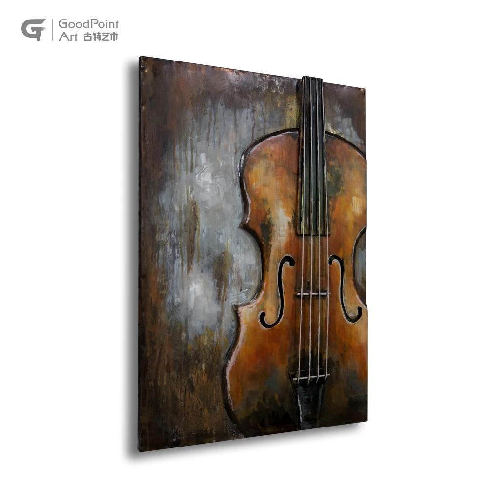 
Brand New 3D Iron Picture Artwork Hotel/Office Guitar Wall Metal Home Decor 