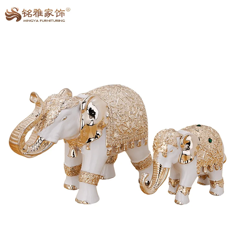 Статуя слона из Таиланда, подарок, статуя животного из смолы, китайский поставщик, декоративные центральные части стола