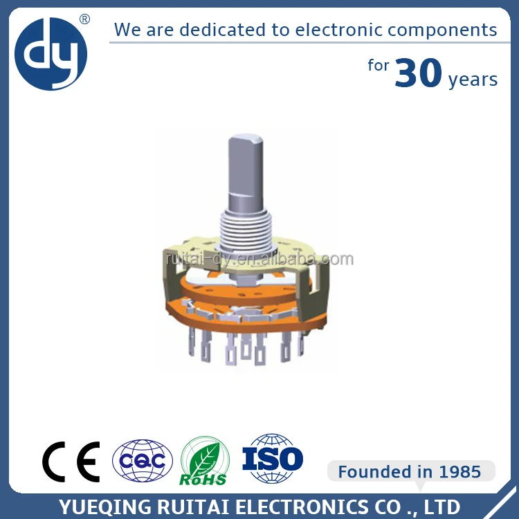 Фабрика Индивидуальные Китае Поставщик Лучшие Продажи 6 Положение Поворотного Переключателя