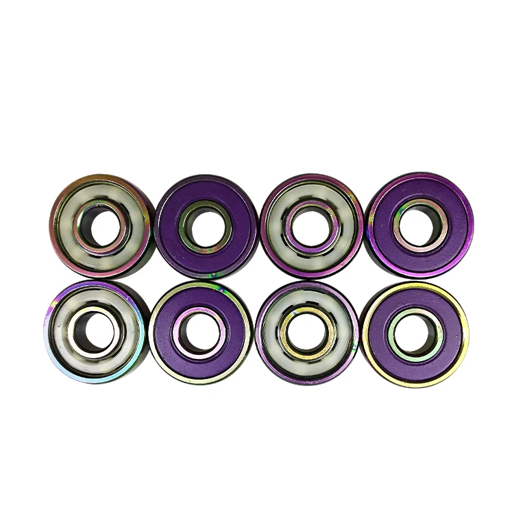 608RS Rainbow Titanium Ceramic Bearing for skateboard longboard scooter