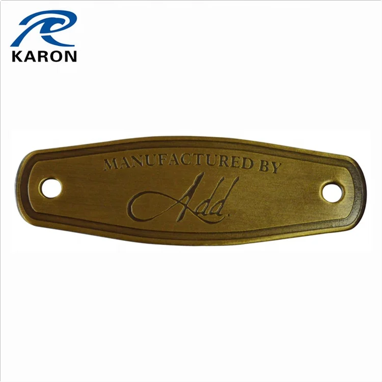 quality wholesale custom metal sewing label with Karon