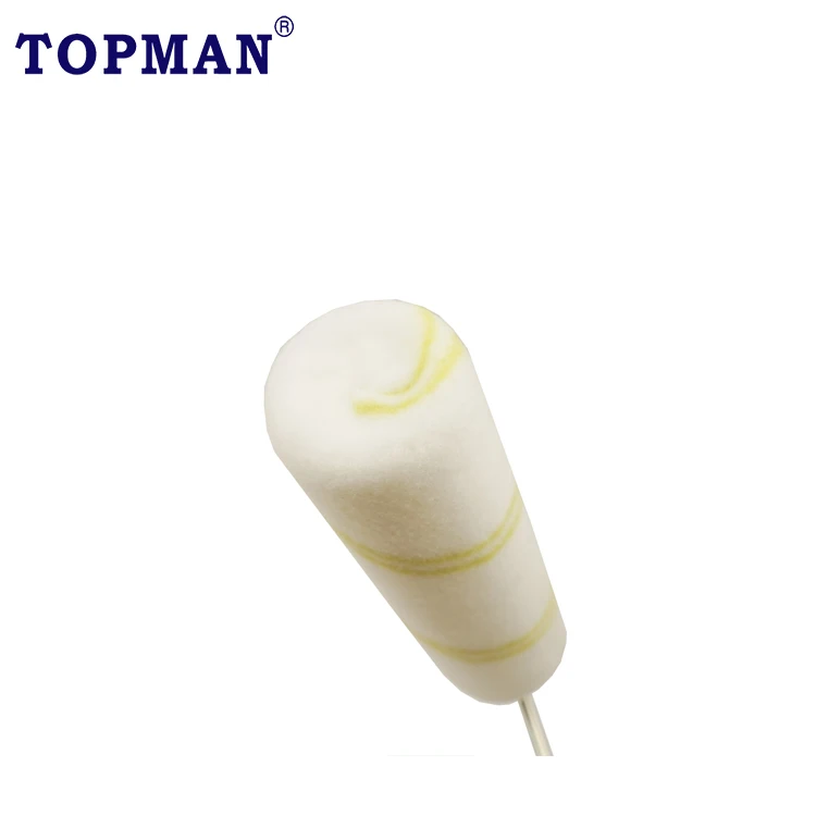 230mm patterned paint roller brush with yellow and white sleeve