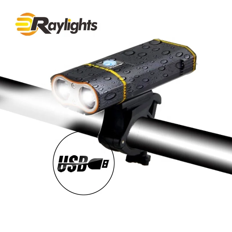 1000 люмен 2 светодиодные лучшие Фонари для горного велосипеда перезаряжаемая велосипедная фара для ночной езды