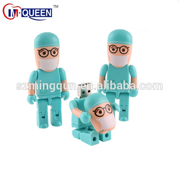 Robot Shape Grade Logo Chip 4GB 8GB 16GB 32GB usb flash drive