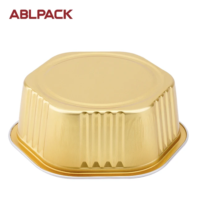 
400ml coated smooth wall non wrinkle wal aluminum foil container hotel restaurant bake tart work home packing products 