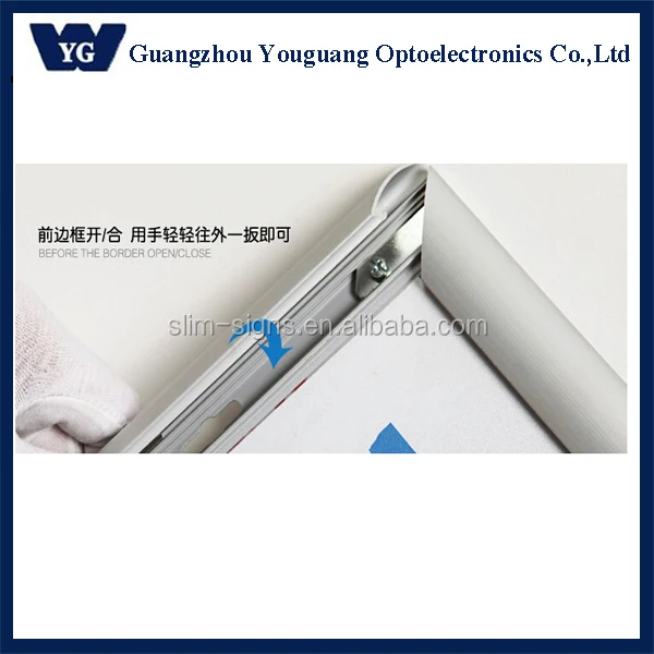 Wall Mounted Snap Poster Aluminum Frame A0 A1 A2 A3 A4 Sizes