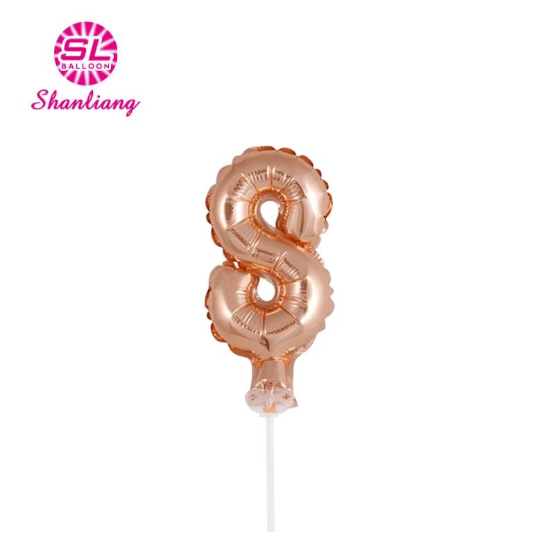 Unicorn party supplies cake topper number foil balloon toy