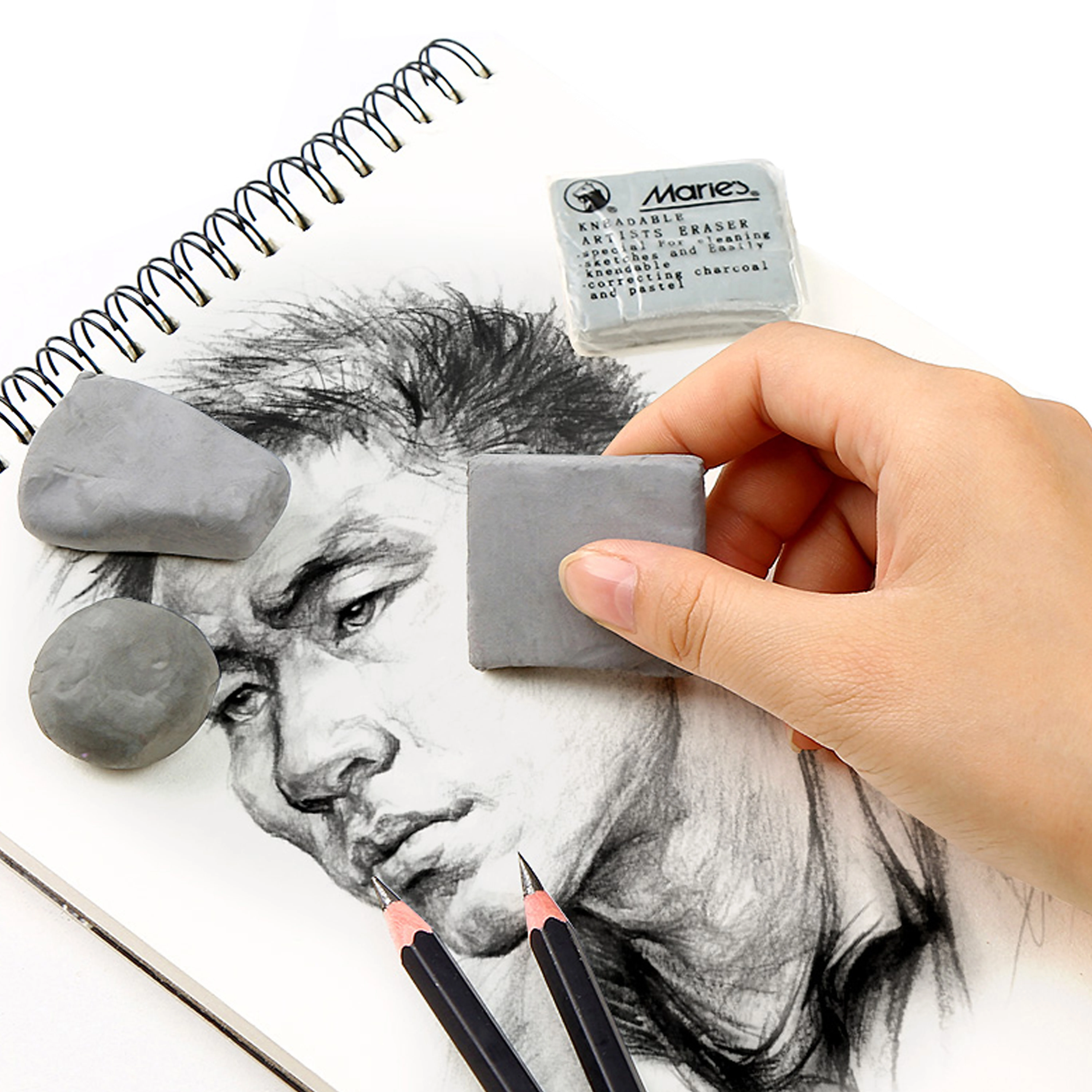 Пластичная резинка Maries, мягкий ластик для выделения, месильная резина для художественных принадлежностей, пластилин для рисования, Канцтовары