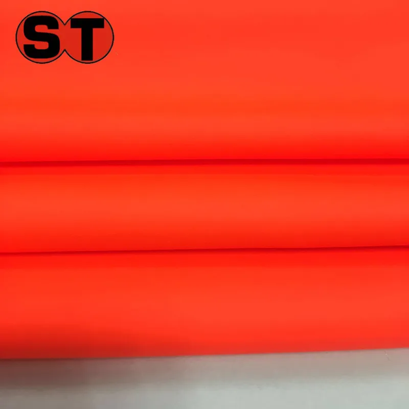 Knitted Fabric with Fluorescent Transfer Hi-vis En20471 Neon Orange Yellow Pu Membrane Film Safety Vest Traffic Police Uniform