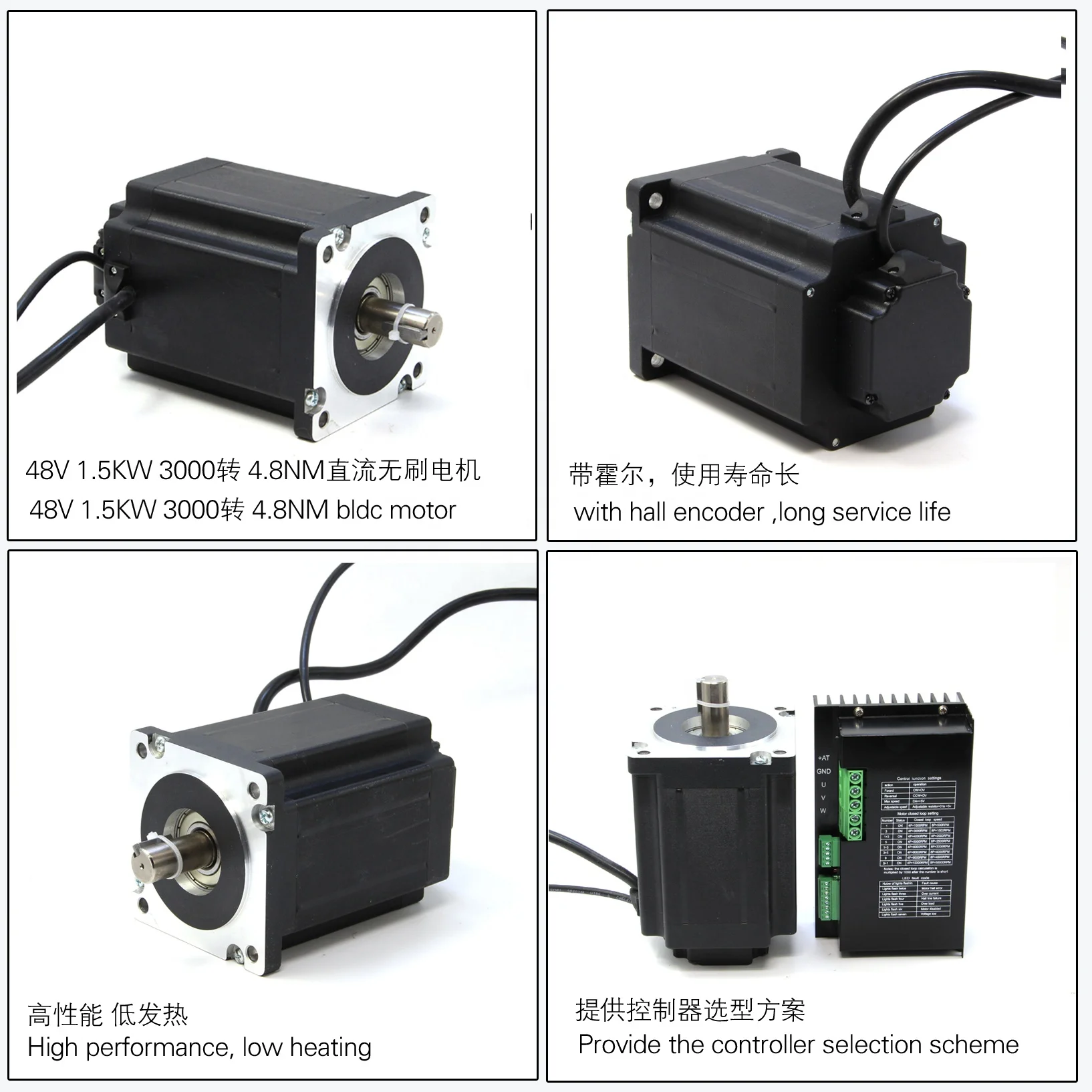 Factory cost nema 43 High power 1.5kw BLDC 48V brushless dbrushless dc motor for Electric Bicycle Usage