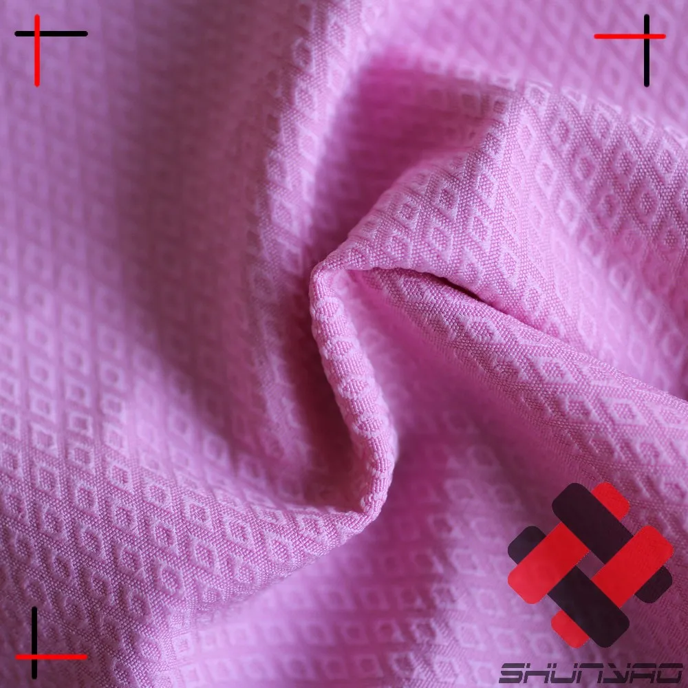 diamond jacquard  4 way stretch microfiber polyester fabric