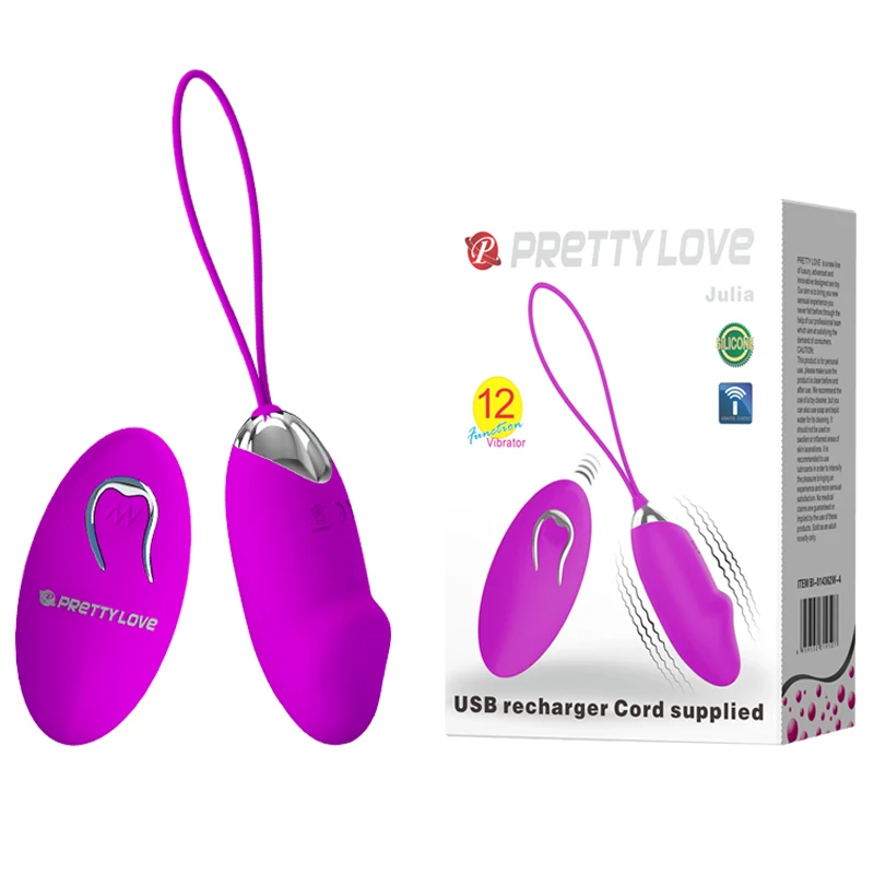 12-function Vibrations Remote Control USB Rechargeable G Spot Vibrating Eggs Mini Vibrator for Women