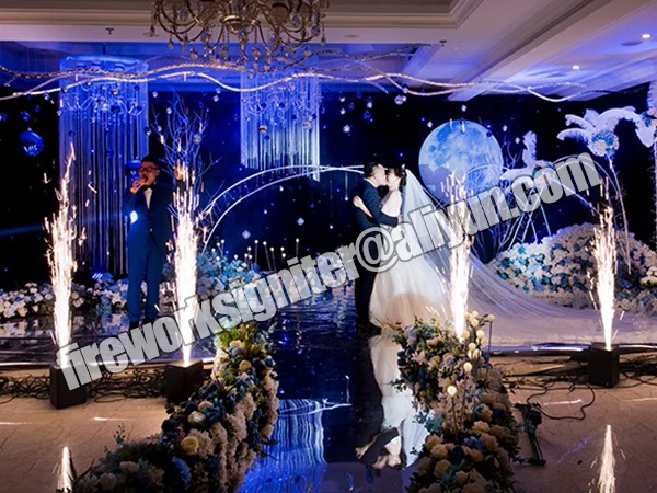 
sparkular mini machine party wedding stage indoor bar concert stage fountain sparkler showven machine 