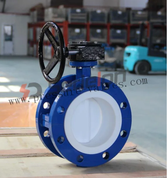 Двойной Фланцевый Тип фторопластовый Клапан-Бабочка