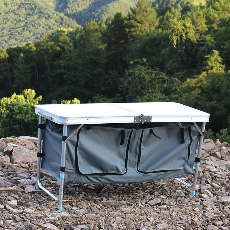 New outdoor mdf portable camping folding table with oxford bag furniture