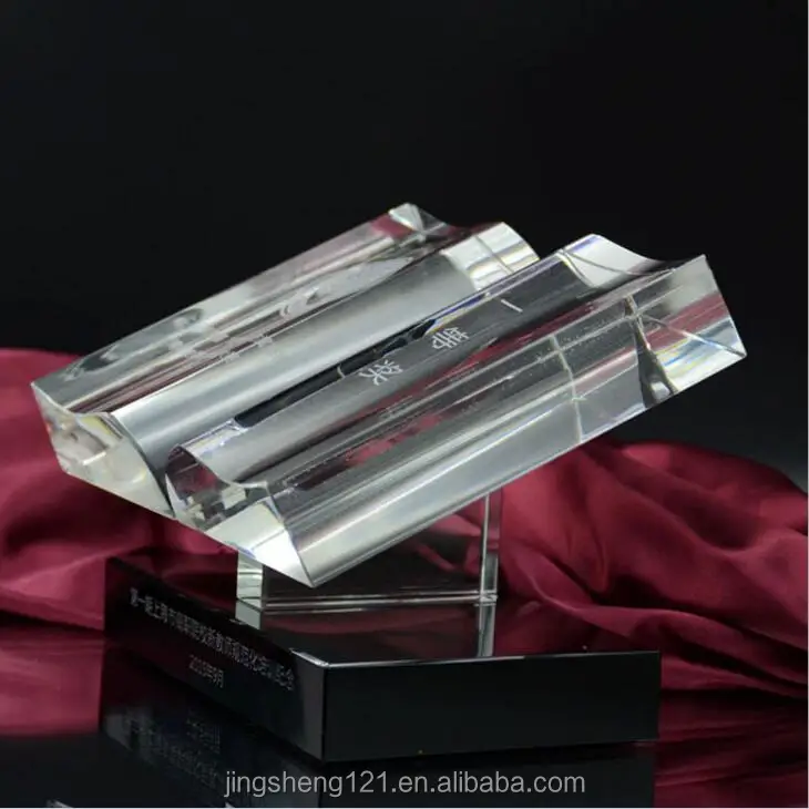 Новый дизайн, прозрачный хрустальный открывающийся книжный трофей для подарка на День учителя