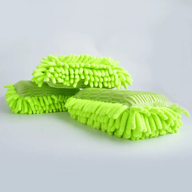 Wholesale Chenille Microfiber sponge pad magic cleaning sponge for Car