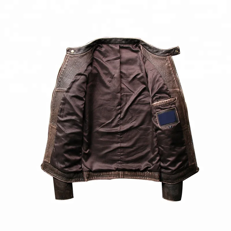 Fashion Motorcycle Real Leather Jacket Men Made In China