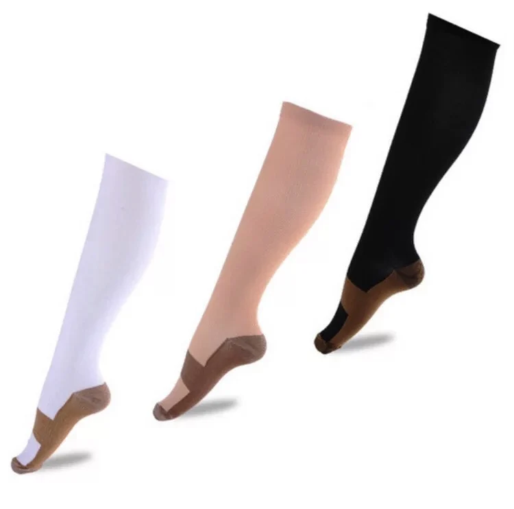 thigh high compression stockings Factory compression socks, black and white color cooper socks, compression socks in stock