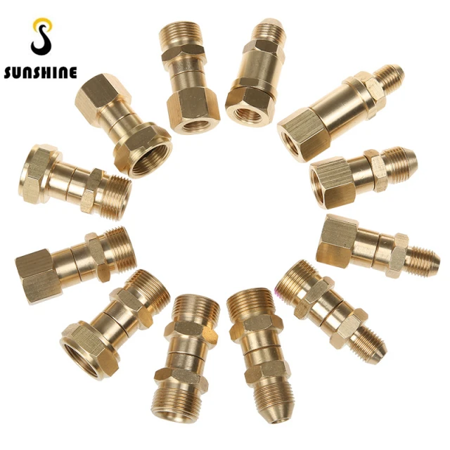 360 Degree Pressure washer fittings copper pipe nipple/Universal Swivel Pipe Bend Corner Copper Connectors