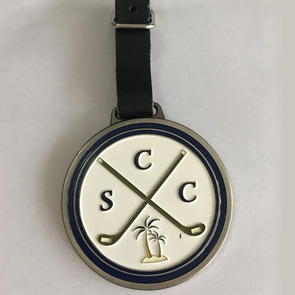 Metal Golf member bag name plate tags with high quality
