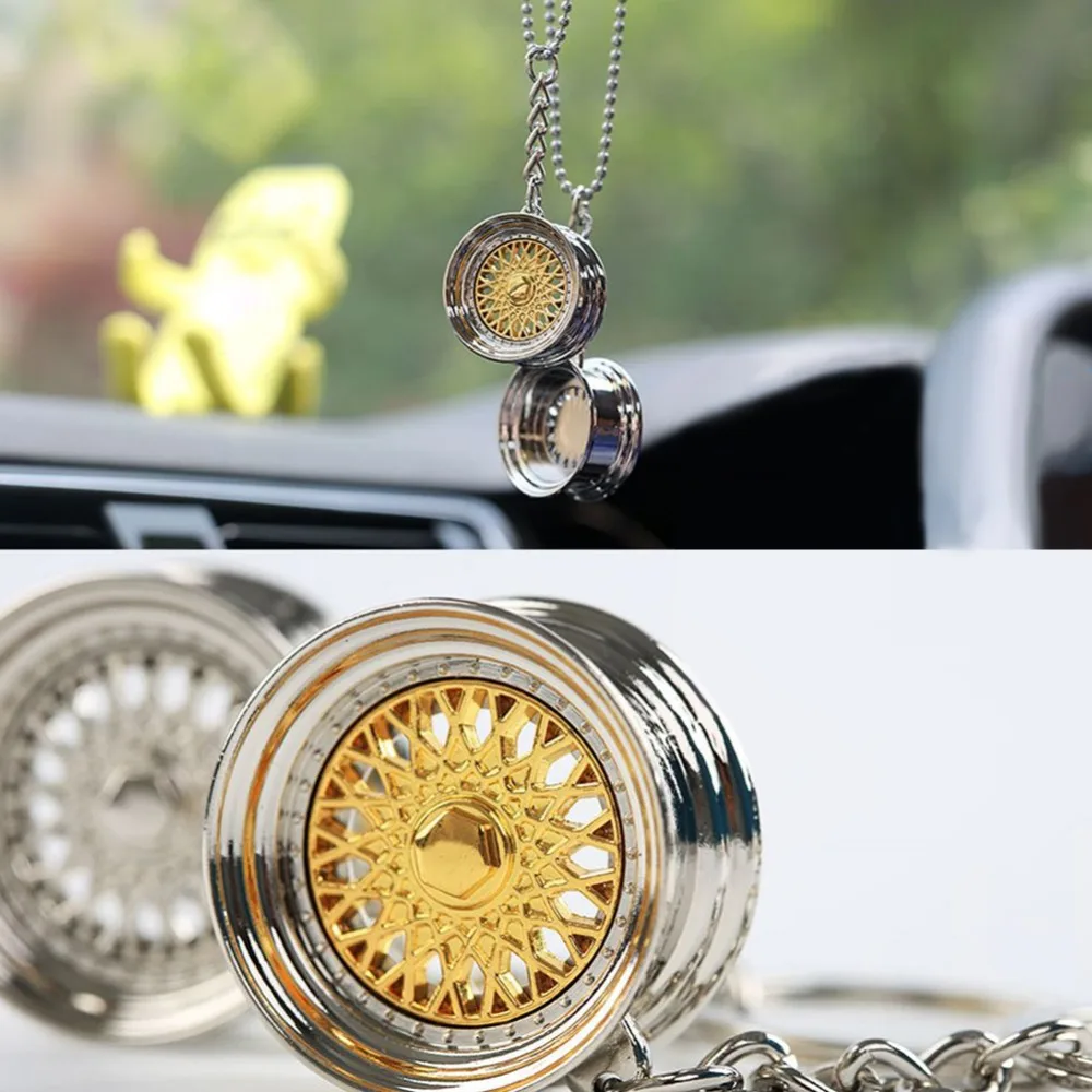Fashion Key ring 3D Miniature BBS Wheel Rim Model Keychain Popular Creative Car Auto Metal Mini Wheel Rim Tyre Tube Key Chain