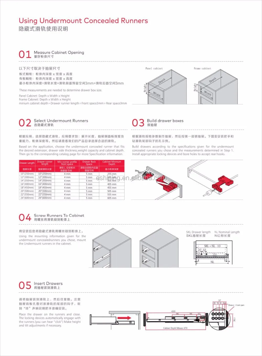 AODELI Single Extension Soft Close Under-mount Drawer Slide Drawer Slide Production Line Drawer Slide Rollers and Wheels 30kg