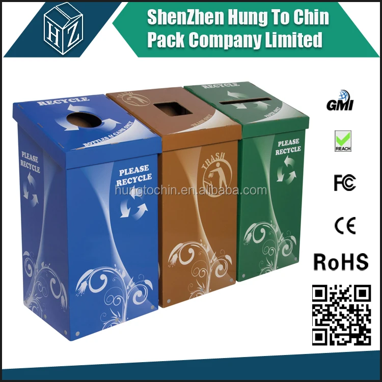 Popular recycle cardboard trash cans