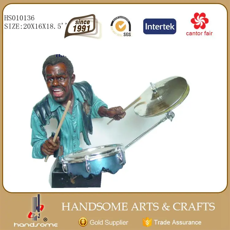 Hot selling Jazz Statue Music Statue Resin statue of black people