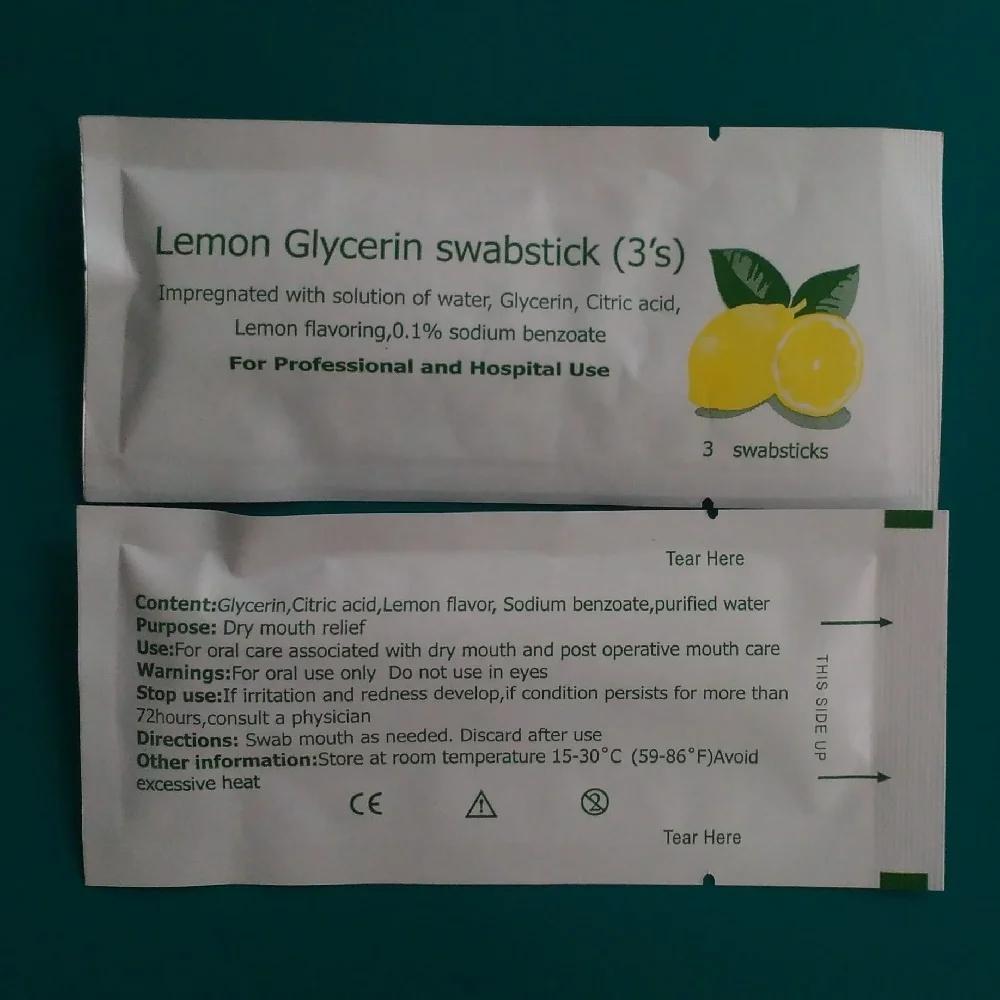 Медицинский Хирургический одноразовый лимонный глицериновый палочка для перорального использования