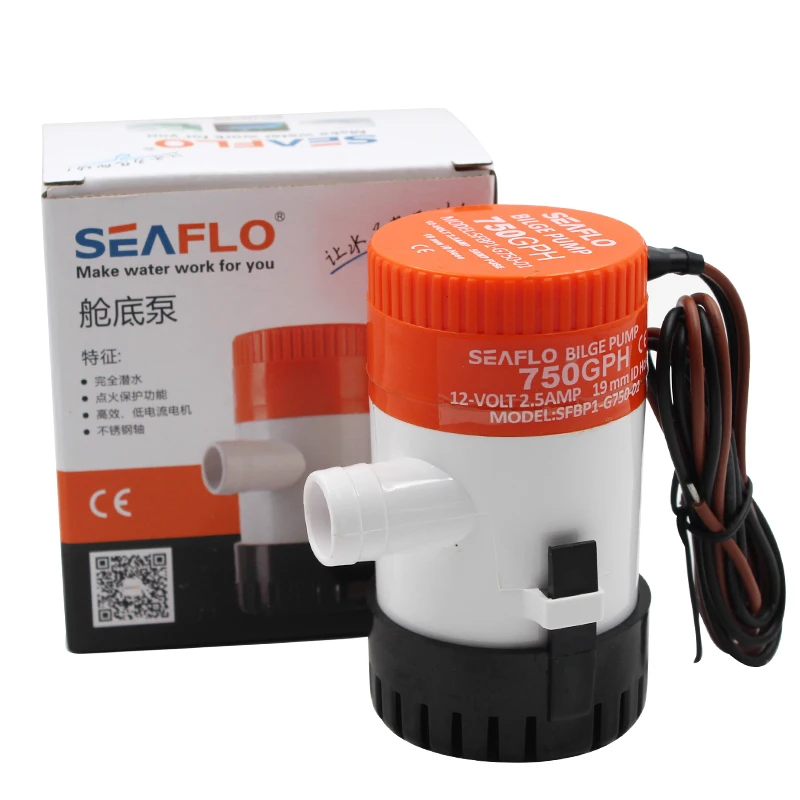 
SEAFLO 12V/24V Non-Automatic Bilge Pump Submersible Pump for Marine RV Boat Industrial 