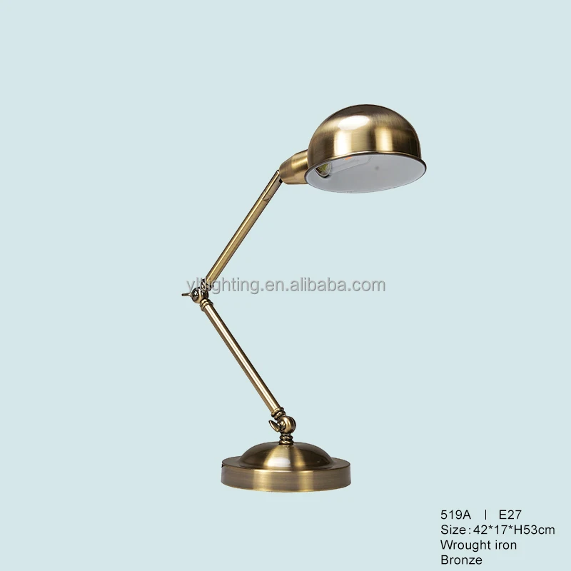Industrial Vintage Iron Table Lamp Energy Saving Led Metal Table Light for Reading Room Study Desk Lights Retro Table Lights
