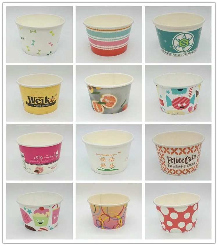 Hot Sell 64 Oz 5Oz 4Oz With Customized  Logo Ice Cream Cup 6Oz