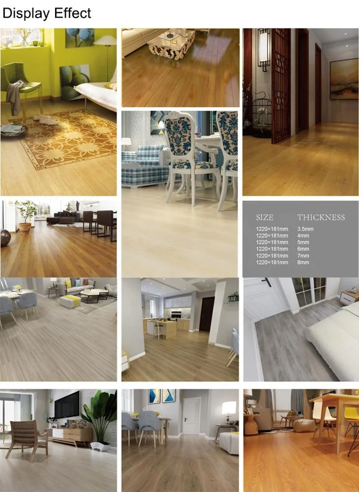 Healthy vinyl plank wood flooring spc click flooring for houses decorated