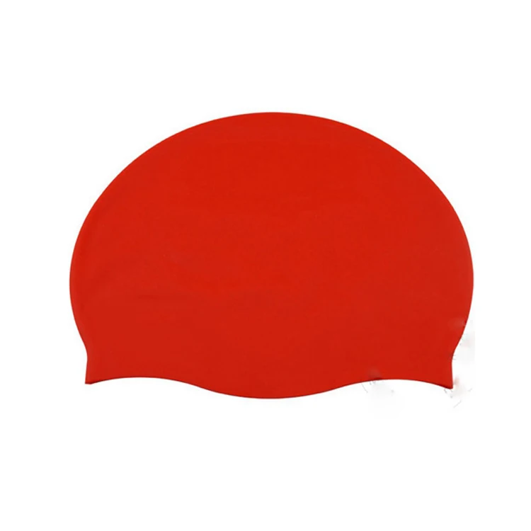 Promotional waterproof 100% Silicone Custom Swim Cap For Swimming Race